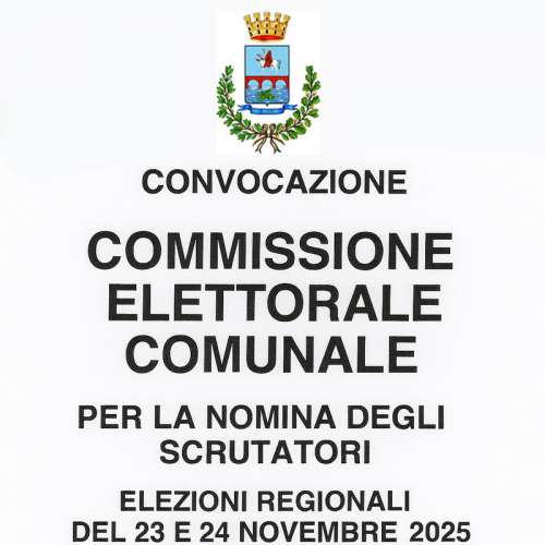 img title Elezioni regionali 2025 - Convocazione della Commissione elettorale comunale per la nomina degli scrutatori