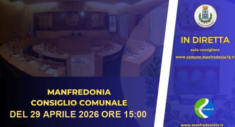 Diretta streaming Consiglio Comunale del 29 aprile 2026 ore 15:00